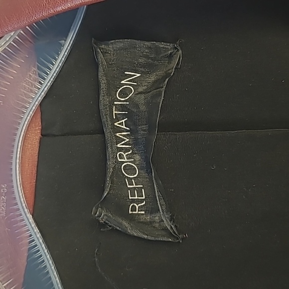 Reformation Biker Leather Jacket Berry/Burgundy - Picture 5 of 12